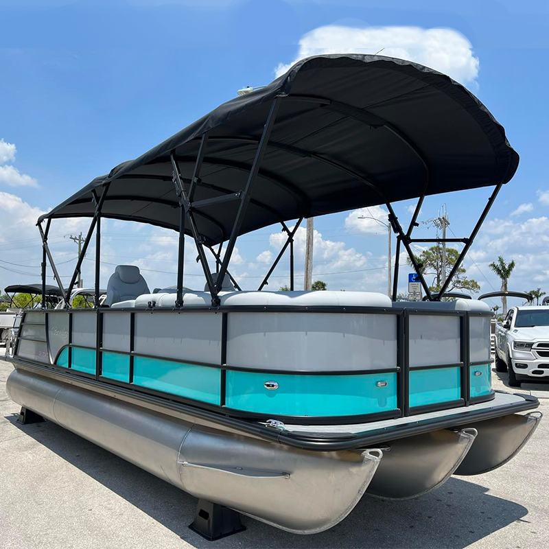 Cheap Luxury Fiberglass Saltwater Floating Pontoons Aluminium Pontoon Boats Party Barge Pontoon Boat With Motor And Trailer