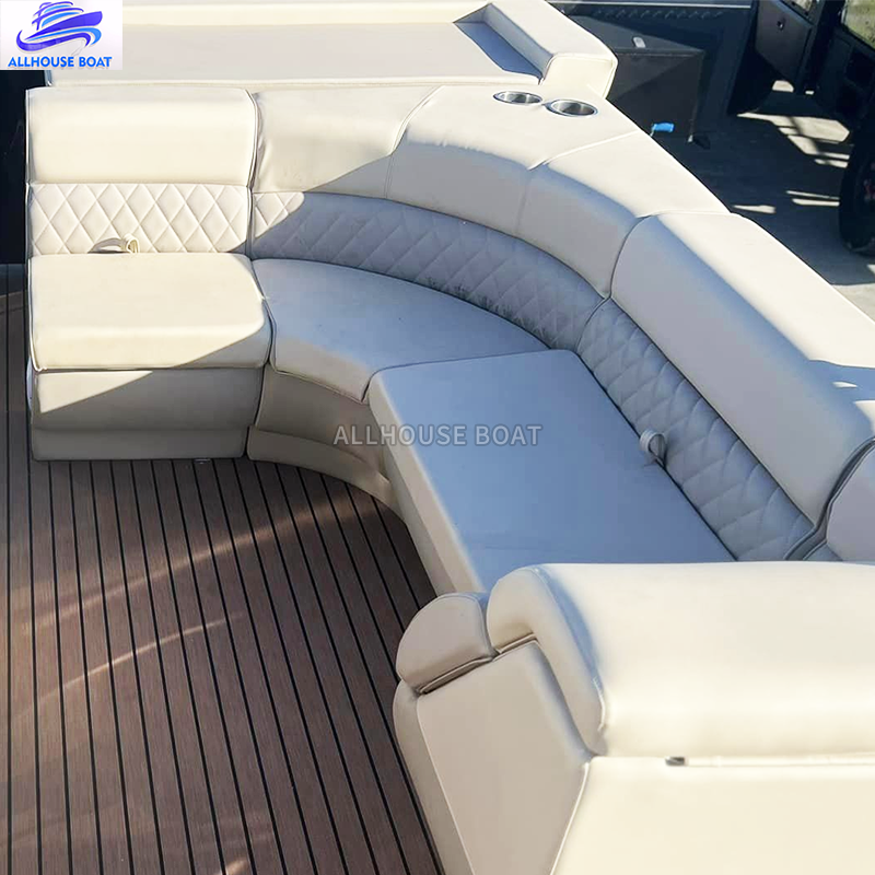 Custom Party Barge Boat Pontoon Float Tube With Motor And Trailer Luxury Yacht