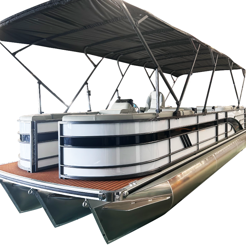 double deck sports fishing  pontoonboats lake life pontoon house boats bimini top  boat pontoon paddle boats for sale