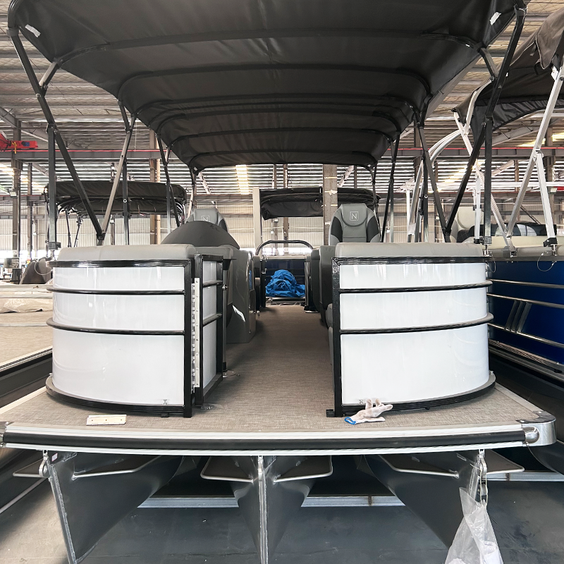 Off Shore Sports Luxury Party Barge Aluminium Pontoons Floating Pontoon Boats Small Mini Party Pontoon Boat With Motor