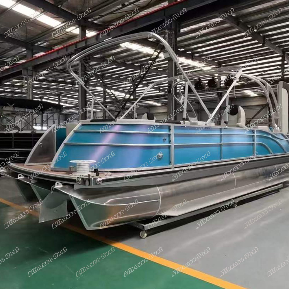 Allhouse Houseboat Boats Fiberglass Pontoon Boat Cover Luxury Yacht Lakes & Rivers Pontoon Boat