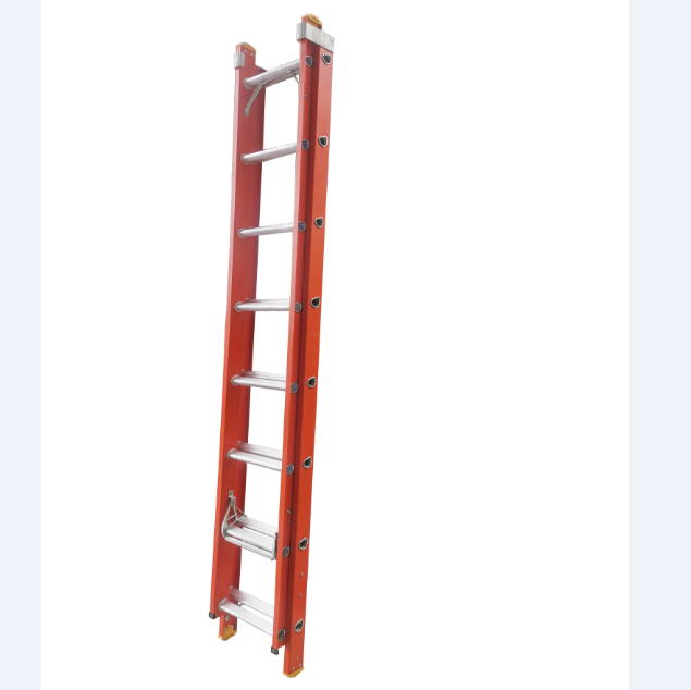 2.4-3.9m extension fiber glass stepladder telescopic ladder folding step extension ladder fiberglass ladder