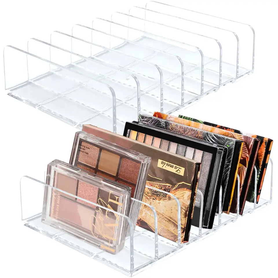 Clarity Bpa-free Plastic Divided Make Up Storage Drawers Transparent Acrylic Cosmetic Holder