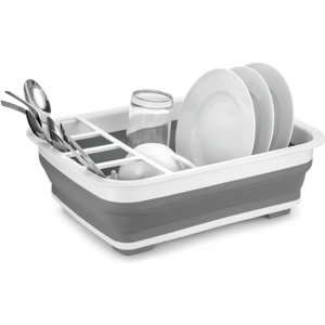 Extend Collapsible Portable Kitchen Organizer Folding Plastic Storage Sink Dish Drying Rack Plastic Kitchen Foldable Dish Rack