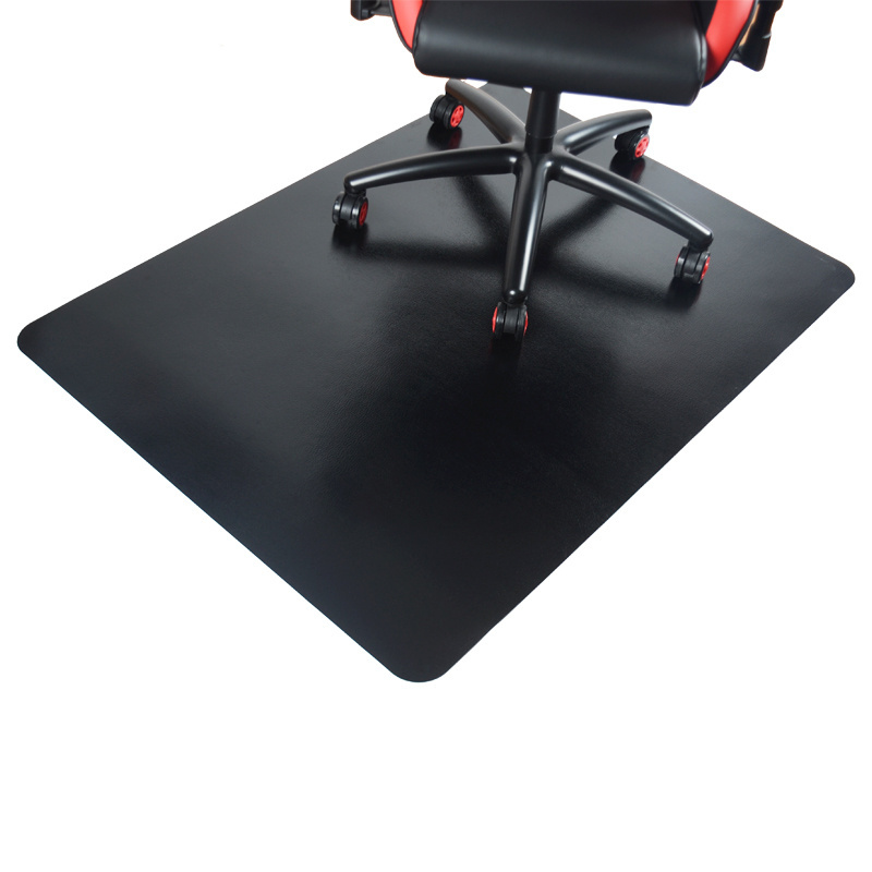 Chair Black Mat Custom Carpet Anti-Slip Non-Toxic Plastic Protector Black Office Chair Mat for Hardwood Carpet and Tile Floor