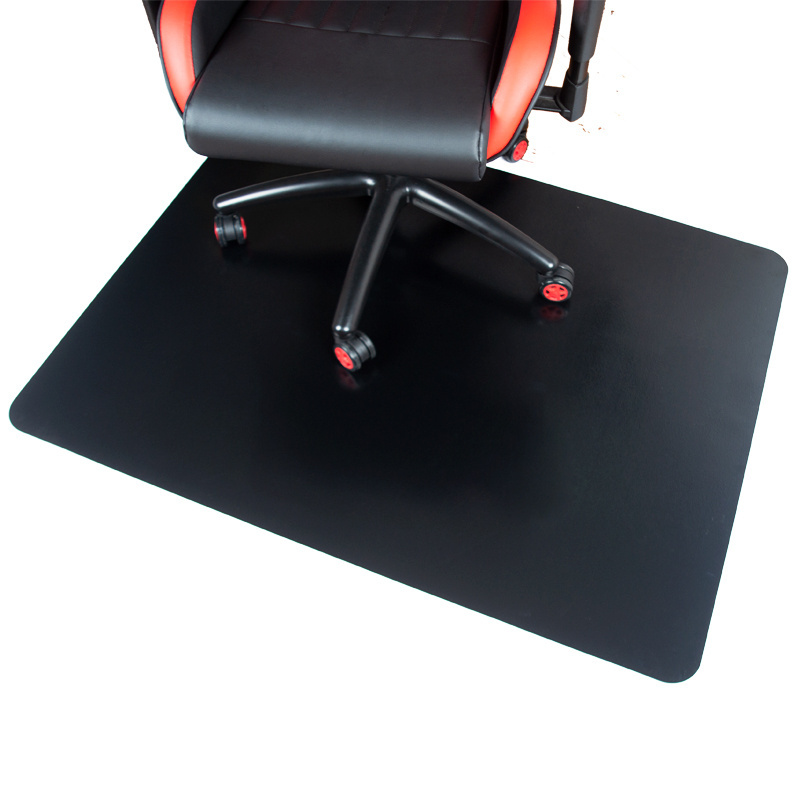 Chair Black Mat Custom Carpet Anti-Slip Non-Toxic Plastic Protector Black Office Chair Mat for Hardwood Carpet and Tile Floor