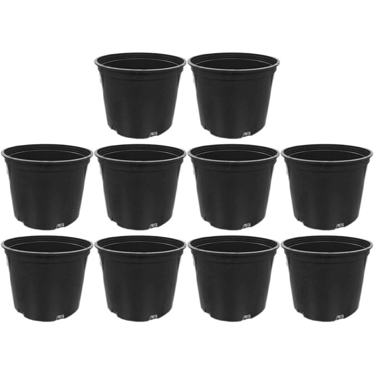 Durable Large Flower Plant Pot Black Plastic Nursery Pots  20  25 Gallon Plastic Flower Pot