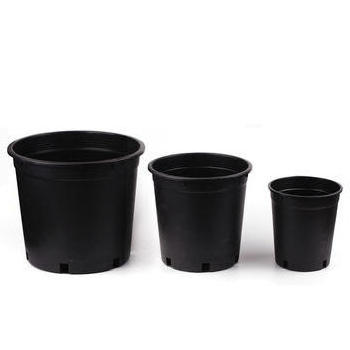 15 Gallon Round Nursery Black Garden Plastic Flower Pots