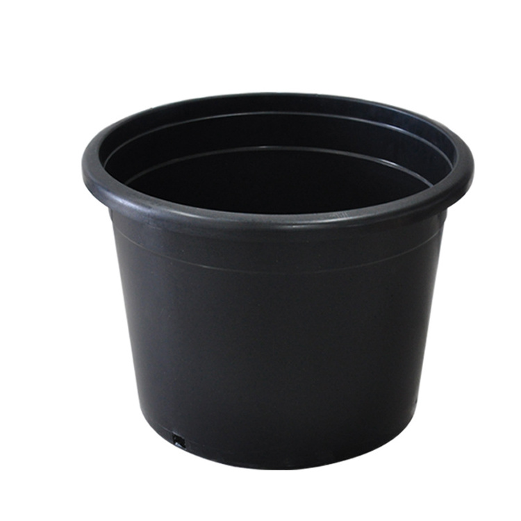 15 Gallon Round Nursery Black Garden Plastic Flower Pots