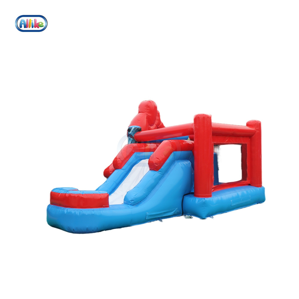 Commercial Inflatable Bouncy Bouncer  Spiderman Spider Man Jumping Water Castle Bounce House With Slide For Kids And A