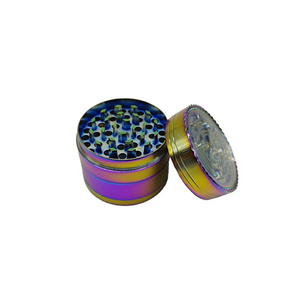 High Quality Dazzle Color 4 Pieces Zinc Alloy Grinder Smoking Moledores Tobacco Crusher Herb Grinder