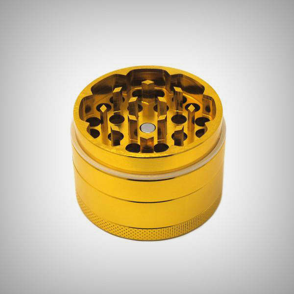 63mm Portable 4 Layer Part Tobacco Smoke Glod Manual Metal Herb Grinder for Herbs