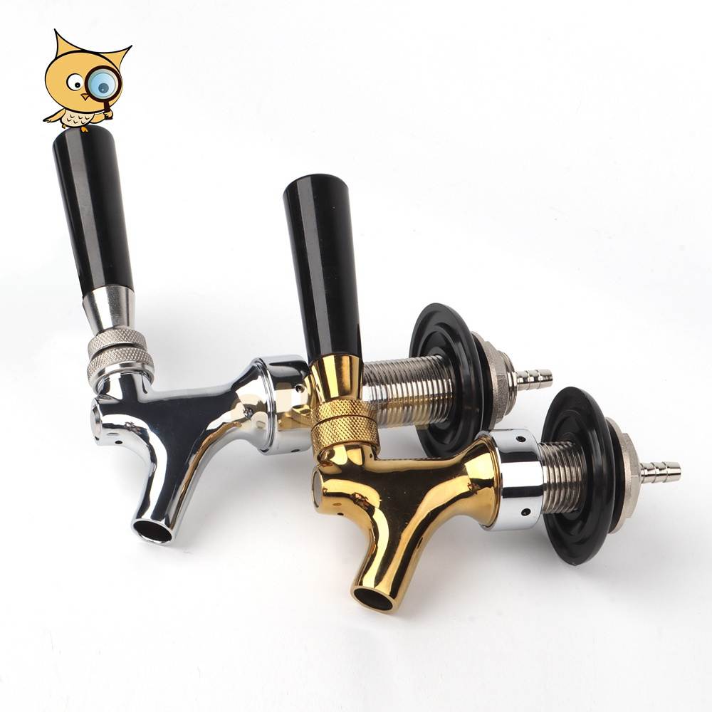 ALL IN Top Rank Bar Use Long Shank American Non Adjustable G5/8 Beer Tap US Style Beer Faucet for Beer Tower Corny Keg