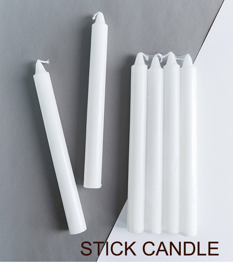 Cheap long burning natural free shabbos white stick candle