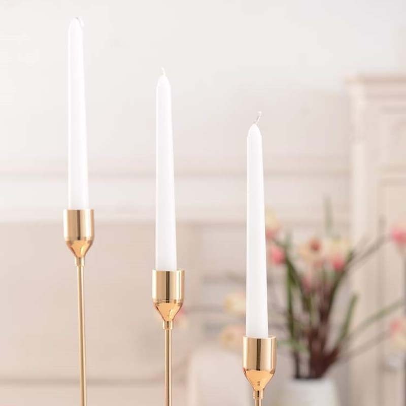 Taper Candle Holders Set of 3 Bulk Candle Sticks Long Holder Brass Candlestick Holders