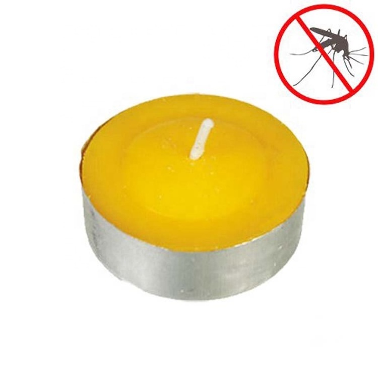 yellow color tealight outdoors garden mosquito repellent citronella scented tea candle