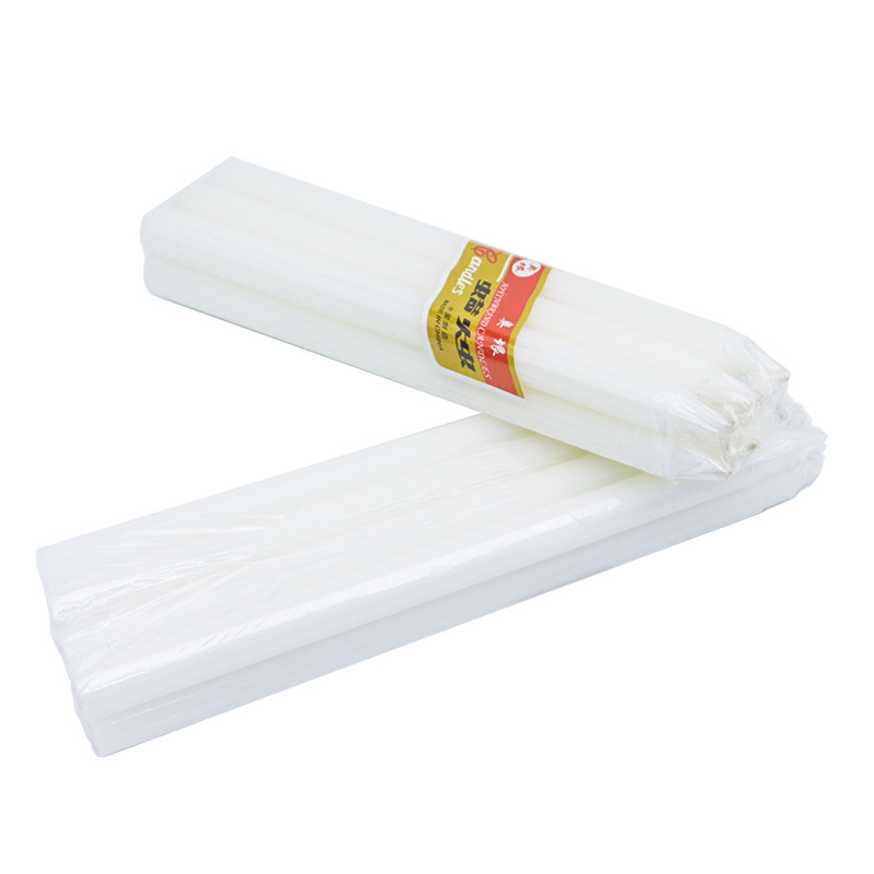 Wholesale Traditional African Market Tapered White Candle Paraffin Wax Stick for Home Decoration Bars Votive Candle