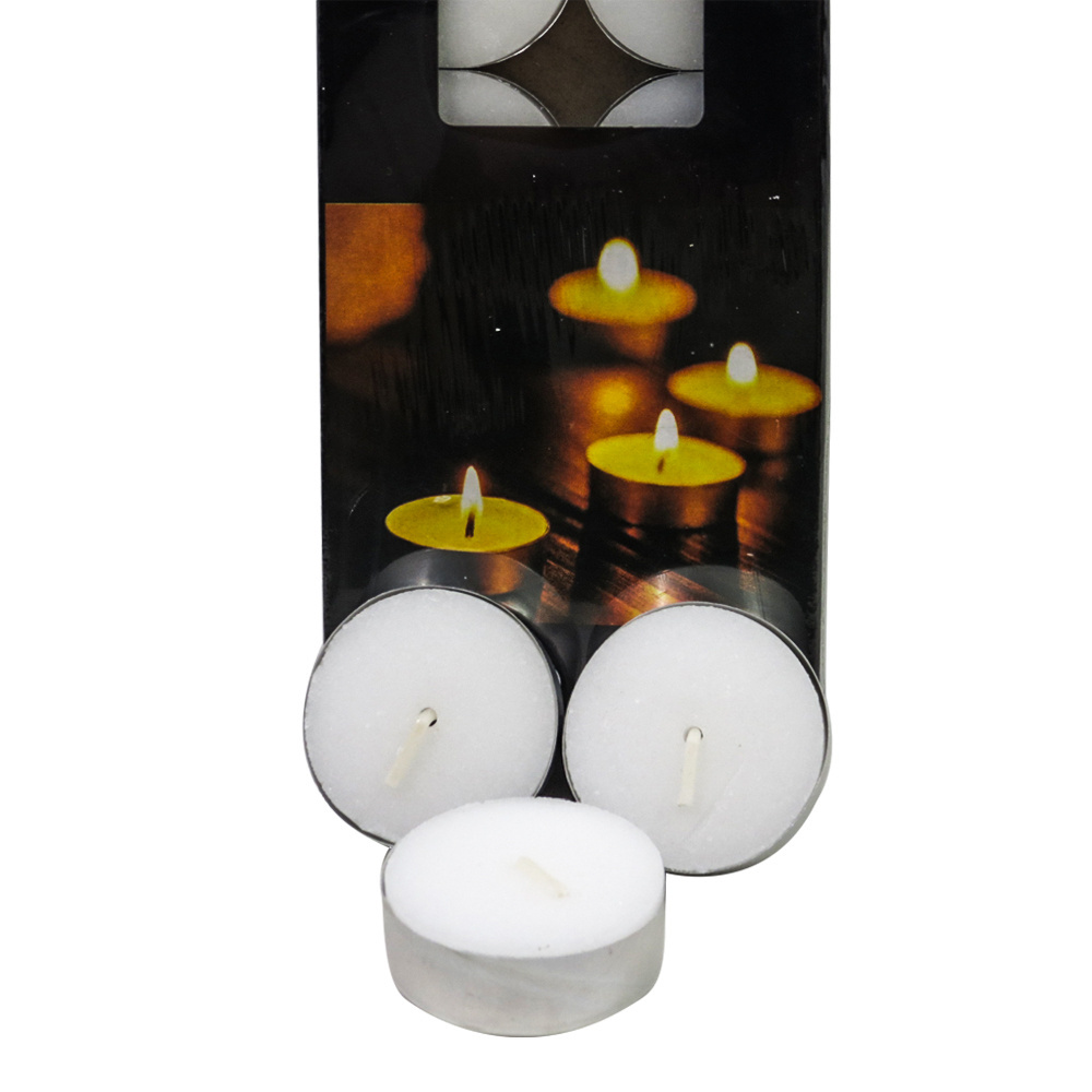 machine making tealight candle / unscent white tea light candles