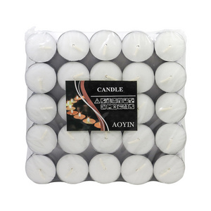 8 hour burning time 100 tealight candles unscented white tea lights