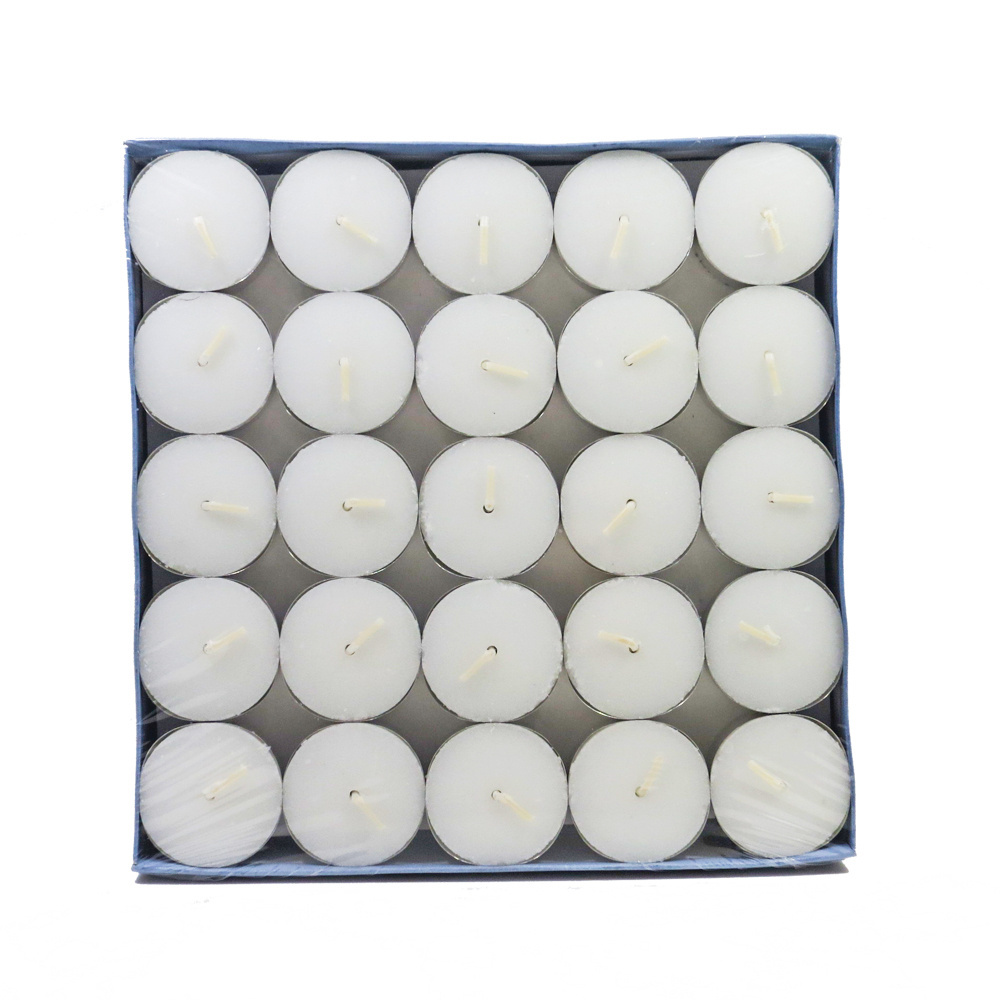 8 hour burning time 100 tealight candles unscented white tea lights