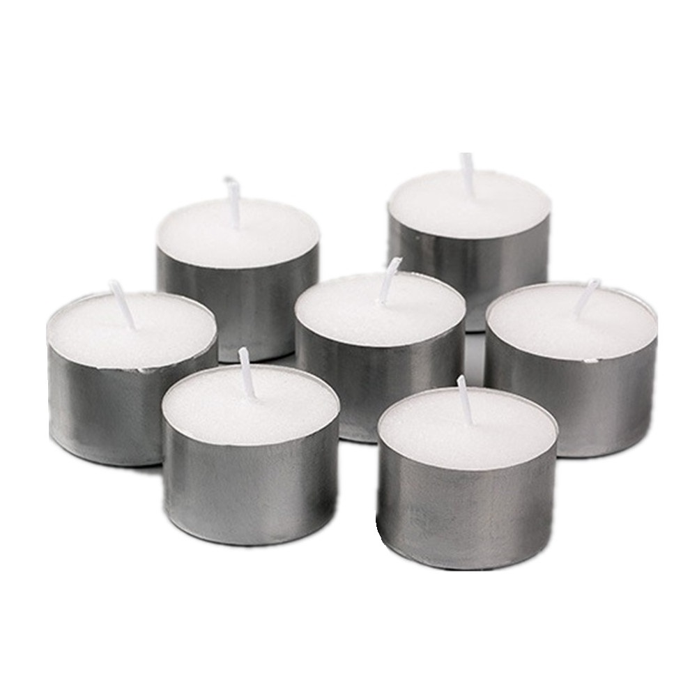 Unscented Tea Light Candles in Bulk | 100 White, Smokeless,  Long Lasting Paraffin Tea Candles