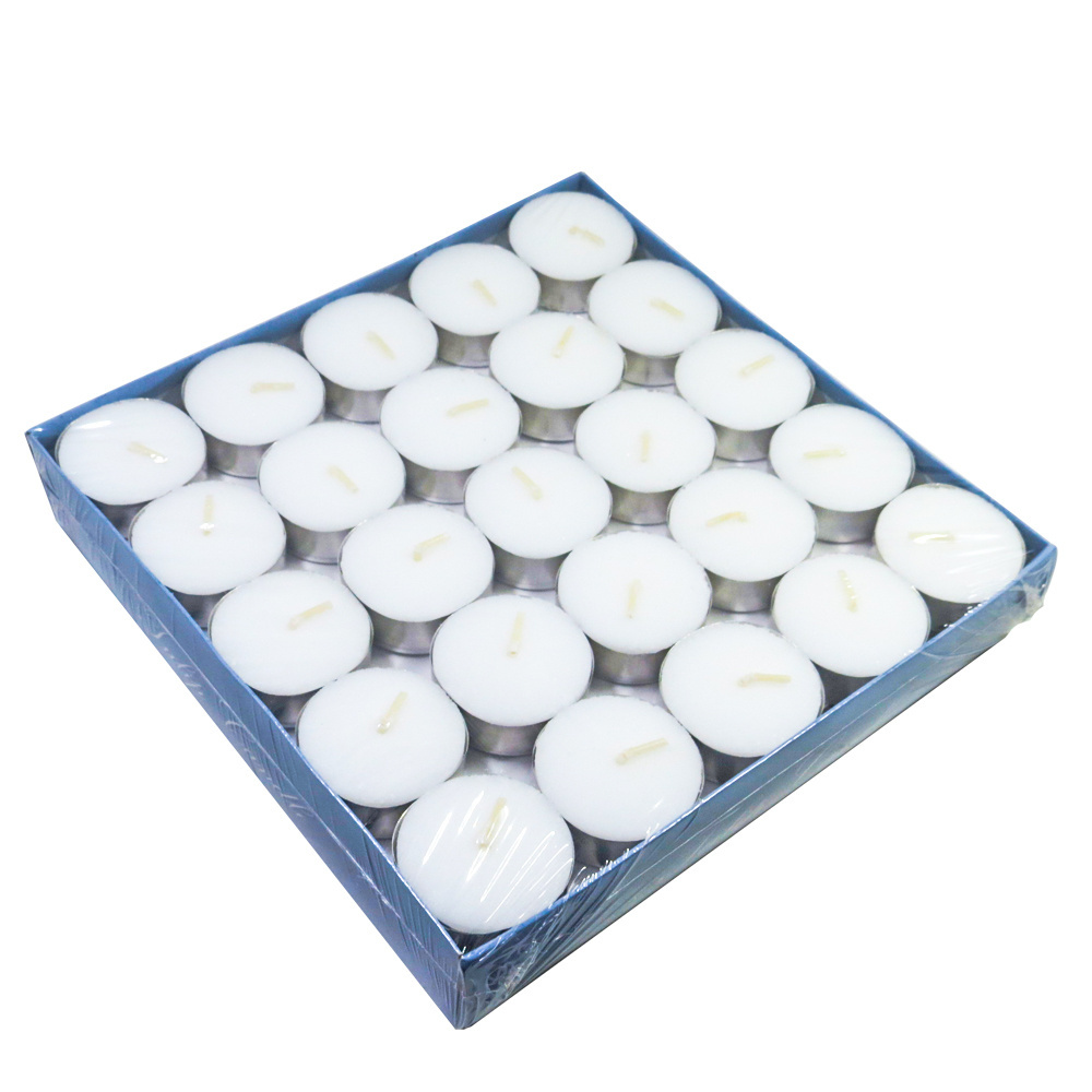 Factory supply 100 pack unscented paraffin wax tea light candle