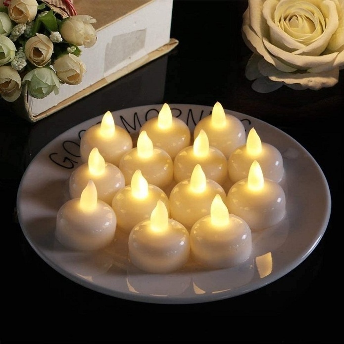 floating candles in water flameless unscented  tea lights wholesale factory for wedding led candle bougie