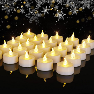 LED Tea Lights Realistic and Bright Flickering Holiday Gift Operated Flameless LED Tea Light