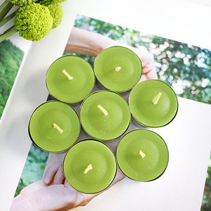 Allin Candles Scented White Tealight Wax Candles 100 Pack Tea Lights Colorful For Home Decor Candle