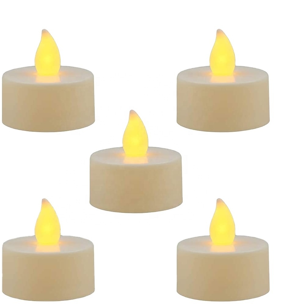 Home Decoration long lasting battery operated electric led tealight candles with bright warm light