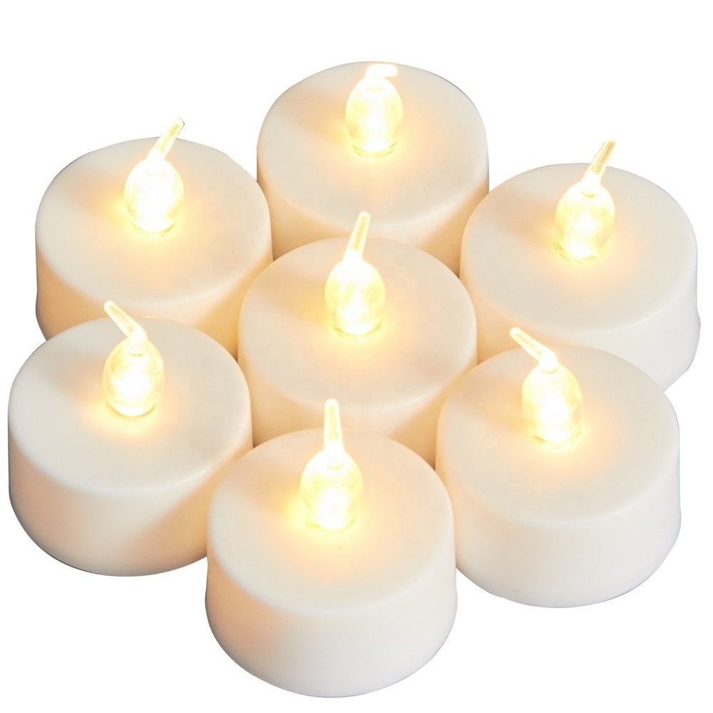 Home Decoration long lasting battery operated electric led tealight candles with bright warm light