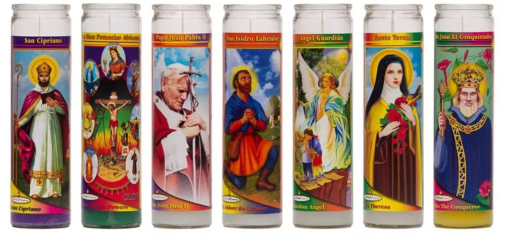 7 Day 9 days Spiritual Classic White Candles in Glass 8-INCHES Tall Blessing Ritual Wish church candle