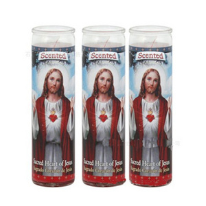 Prayer Candles 7 Day Glass Candles Long Burning Religious Jar Candles