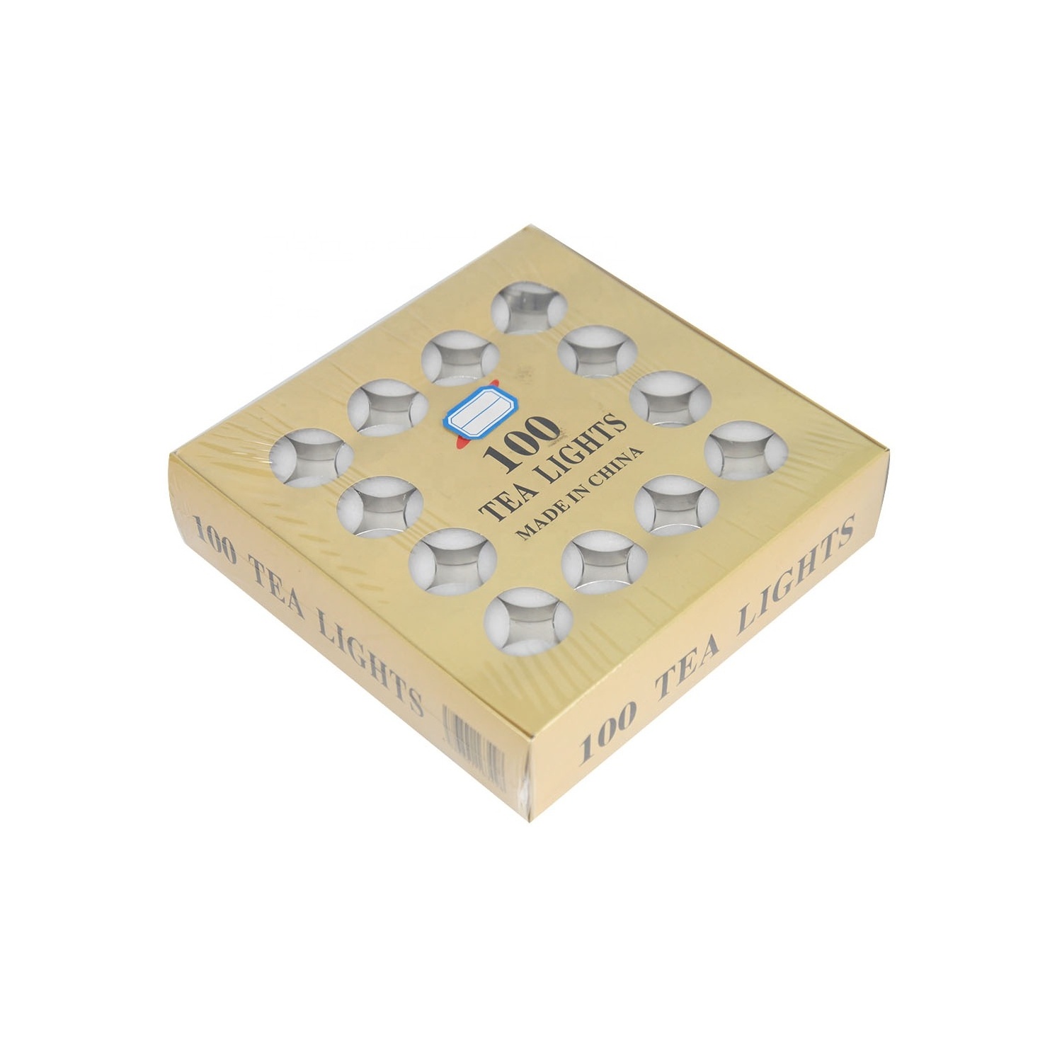 Pack of 100 Tea Canldle AOYIN Tealight Candle Aluminum Box Tea Light Wax Candle