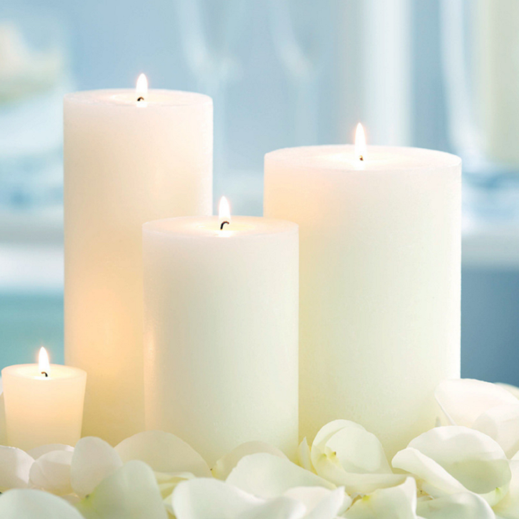 giant paraffin wax aromatherapy pillar church candle wedding favors candle