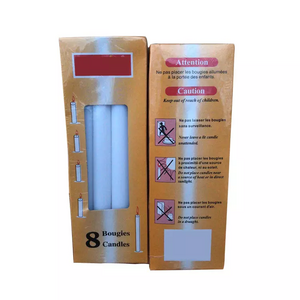 8pcs Box pack 30g Cameroon Bougies white wax Prayer candles long burning stick candle