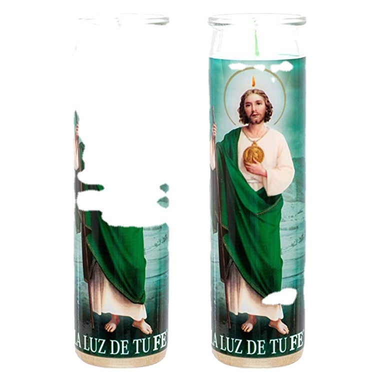 7 Day Glass Candles Long Burning Religious