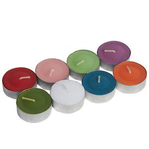 Party supplies wax scented tea light candle with color label