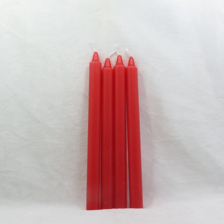 Unscented pillar candles coloured candle red