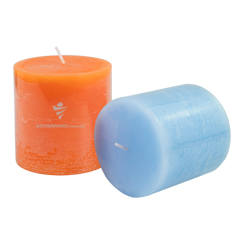 Wholesale custom scented Unscented White Pillar Candles with low price