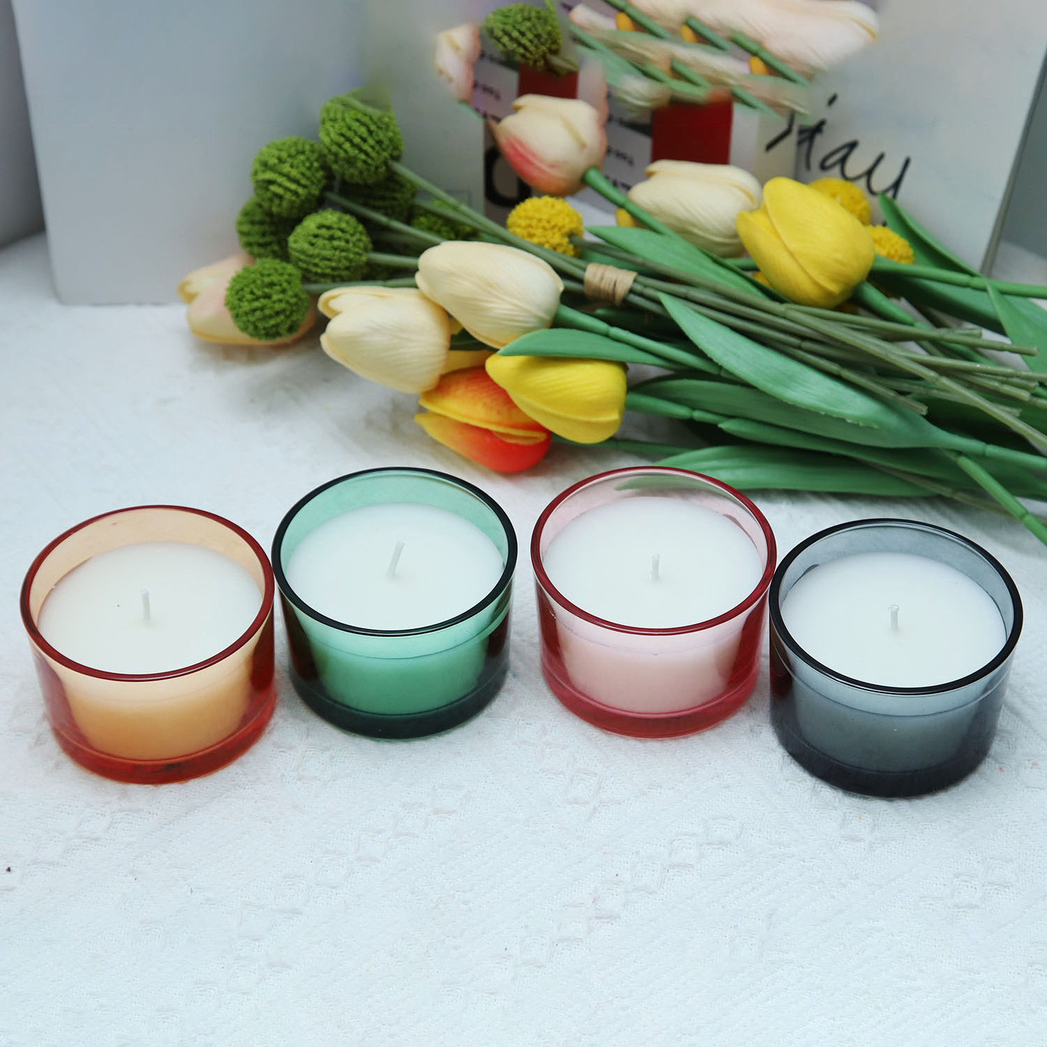 Jar Aromatherapy Label Logo Multi Color Luxury Soy wax Scented Candle In Bulk