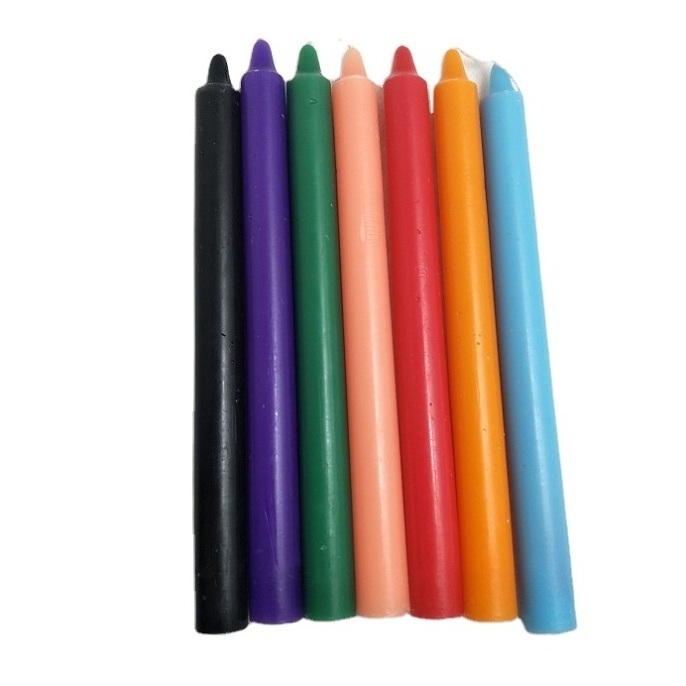 candle factory wholesale Red  bougies Congo Pointe Noire colorful stick candles