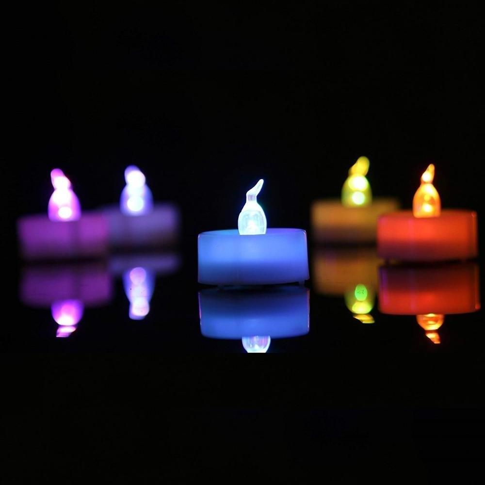 Emulational led tea light candle electronic no flame colourful color changing LED mini tealight candles