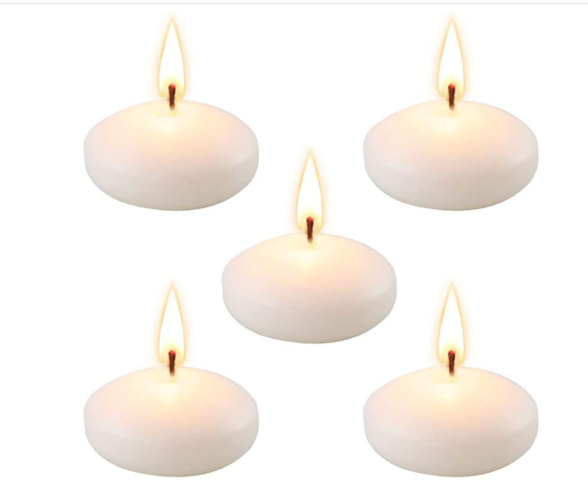 Unscented Floating Candles for Centerpieces,2 Inch White Small Floating Candles for Holiday