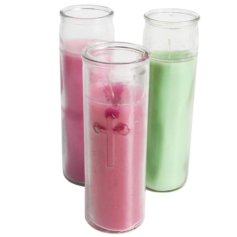 hot sale 7 day candles glass jar candles chakra candles