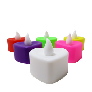 Romantic battery candle electric flameless heart shape LED tea light candles