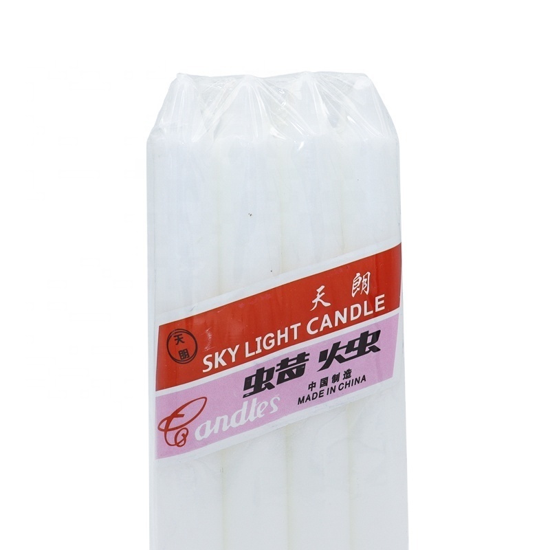 Wholesale Traditional African Market Tapered White Candle Paraffin Wax Stick for Home Decoration Bars Votive Candle