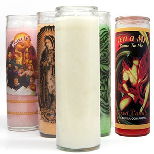 7 Day Glass Candles Long Burning Religious