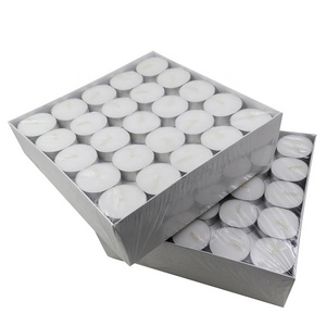 candle factory wholesale manufacture  tea candle light  wax 100/Pkg White  tealight candle