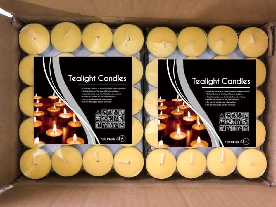 Tealight Citronella Candles Anti Mosquito Candle 4 Hour Burn 100 Pack